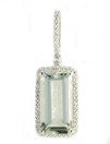 LDS E/C GREEN QUARTZ & DIAMOND PENDA